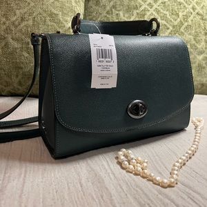 Coach Tilly Top handle satchel in color forest